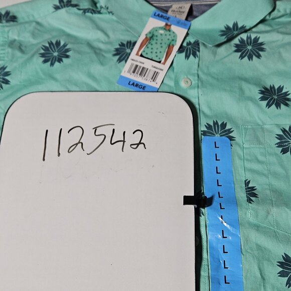 Hurley Patio Cabana Shirt Men L Green Floral Button Short Sleeve NWT - Picture 6 of 6